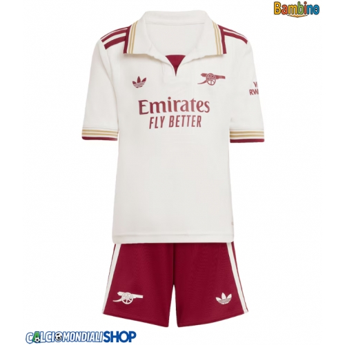 Maglie da calcio Arsenal Terza Maglia Bambino 2025-26 Manica Corta + Pantaloni corti)